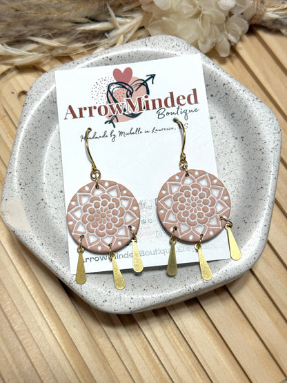 Handmade Mandala Boho Earrings