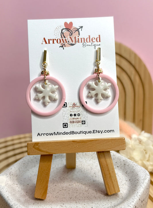 Handmade Christmas Snowflake Ornament Earrings