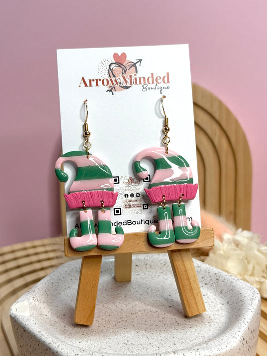 Handmade Festive Elf Earrings