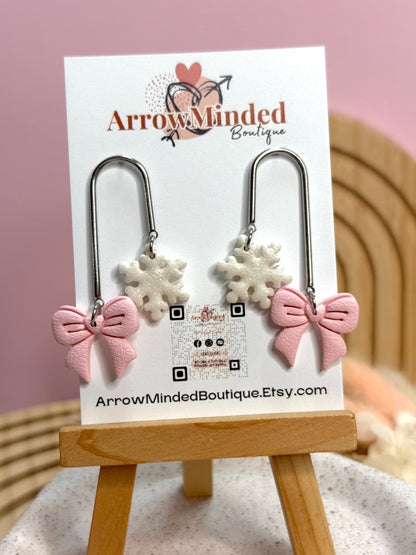 Handmade Festive Christmas Dangle Earrings