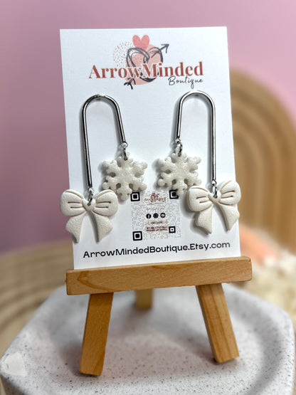 Handmade Festive Christmas Dangle Earrings