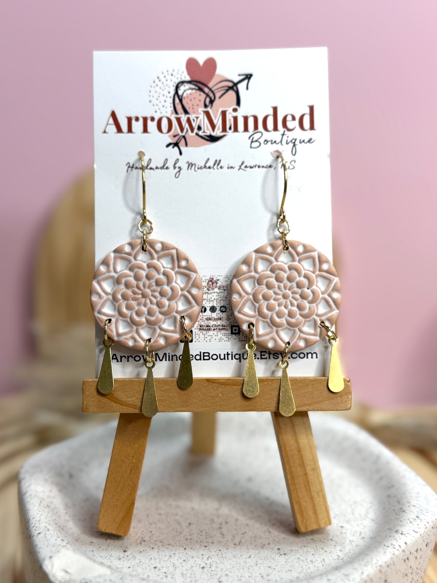 Handmade Mandala Boho Earrings