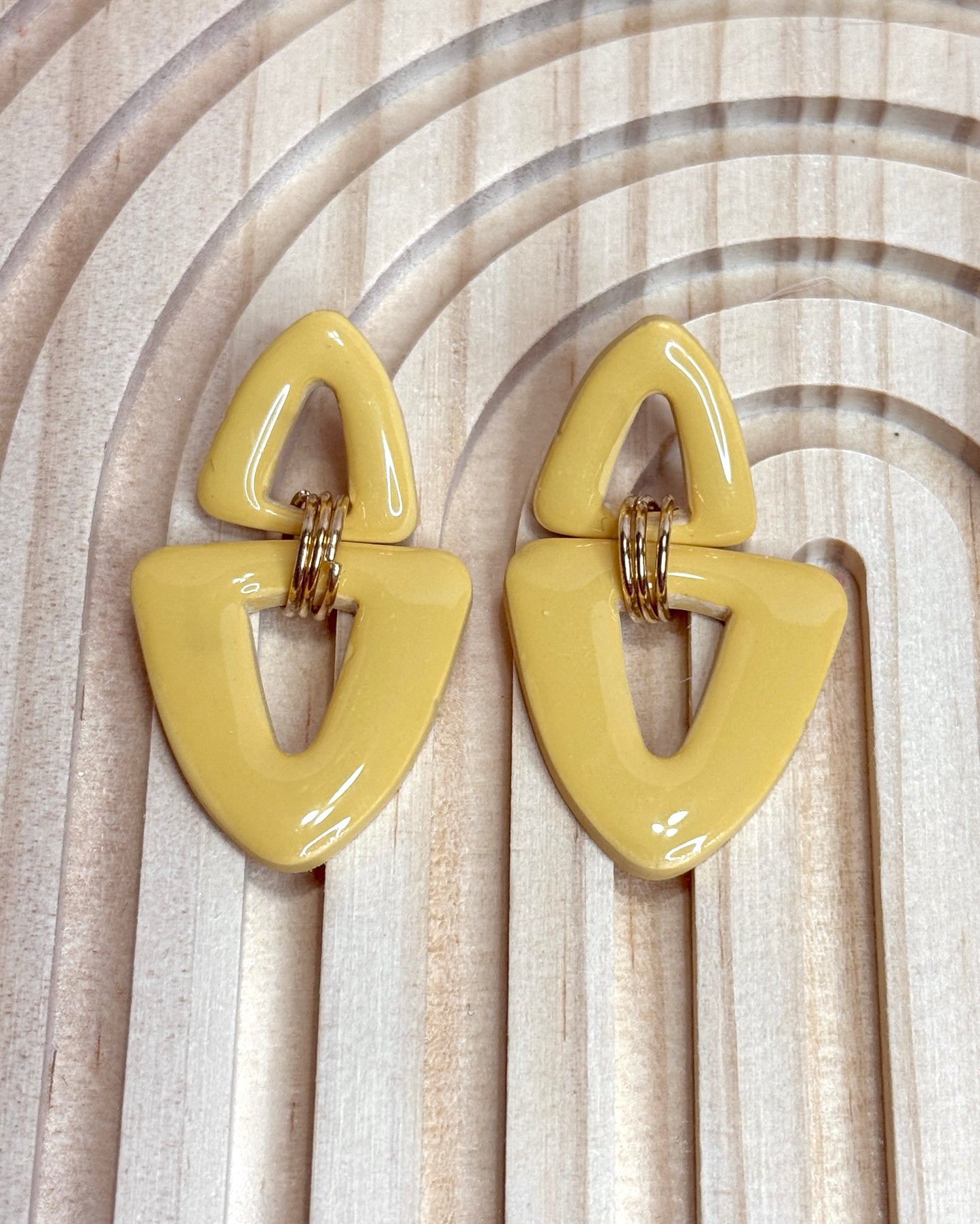 Handmade Simple Yet Fun Organic Triangle Dangles