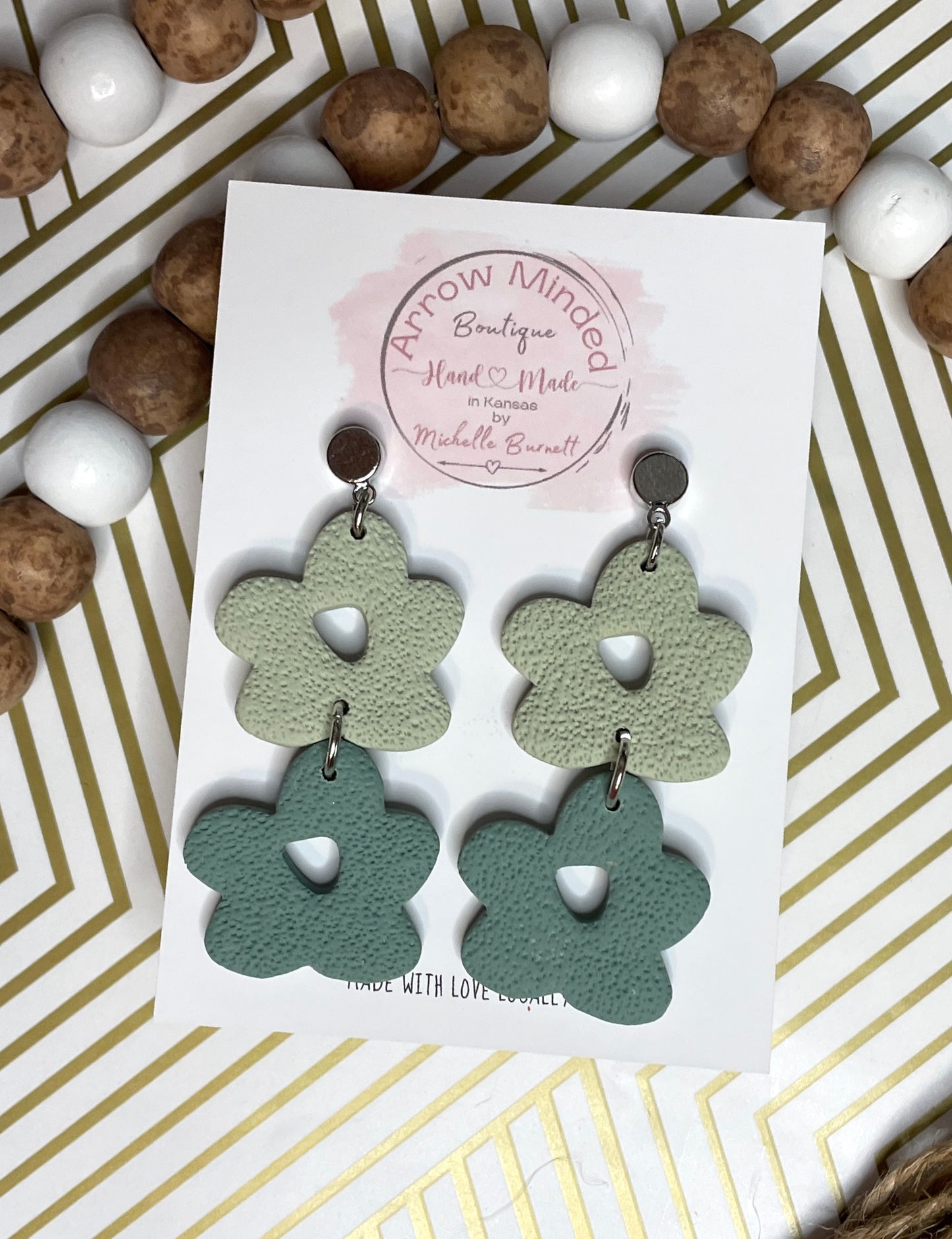 Handmade Organic Flower Dangles