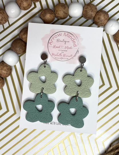 Handmade Organic Flower Dangles