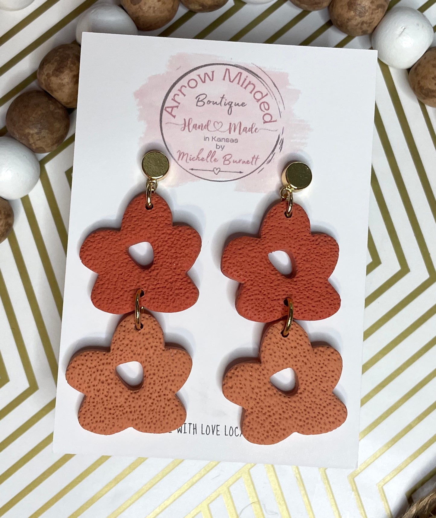 Handmade Organic Flower Dangles