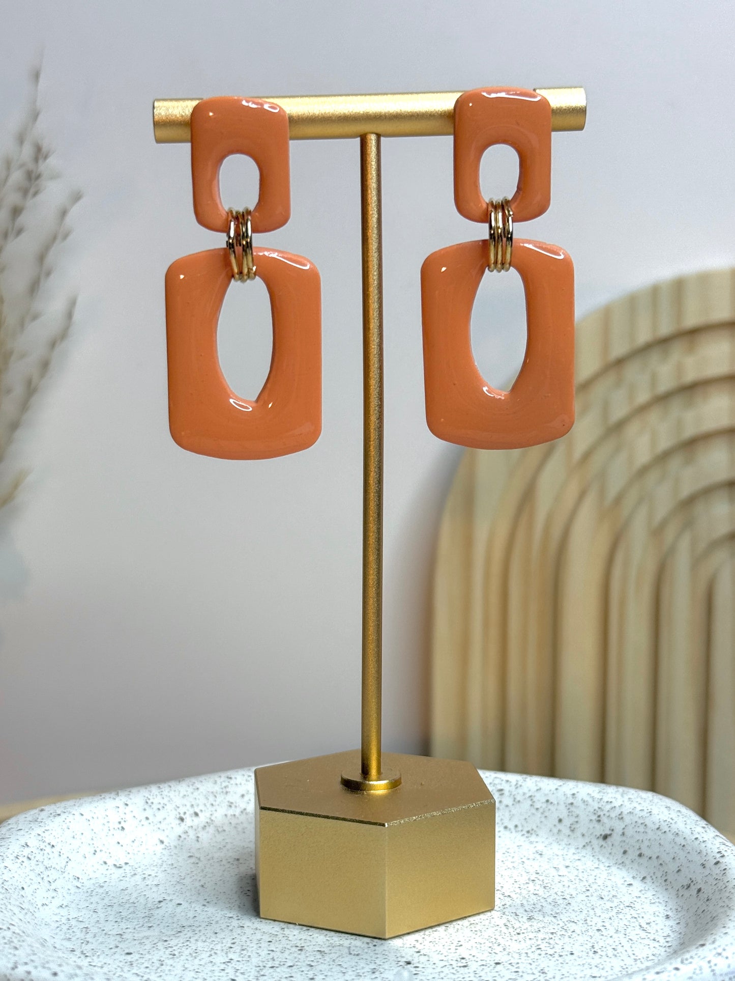 Handmade Simple Yet Fun Organic Square Dangles