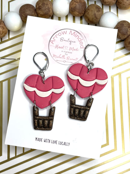 Handmade 'Heart' Air Balloon Dangles