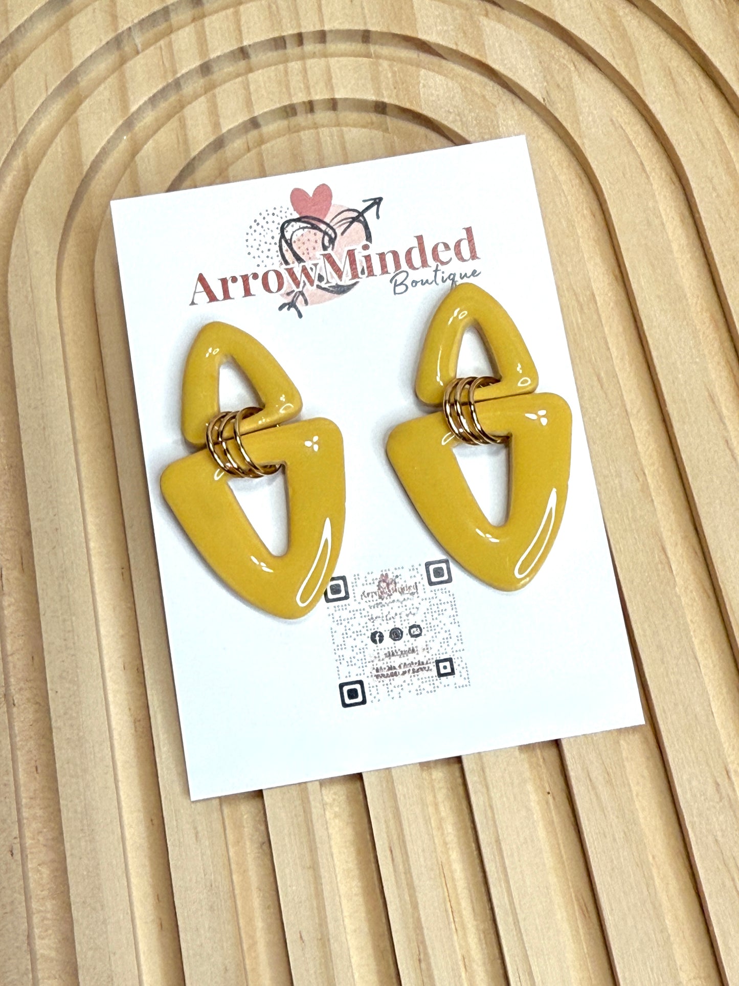 Handmade Simple Yet Fun Organic Triangle Dangles