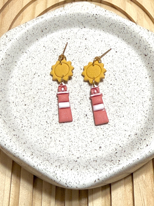 Handmade Sunny Lighthouse Dangles