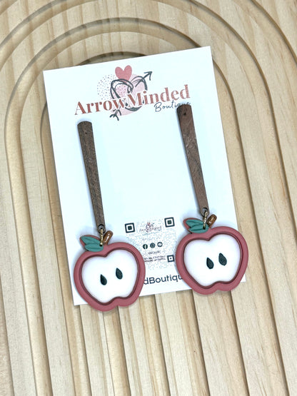 Handmade Teacher Apple Earrings