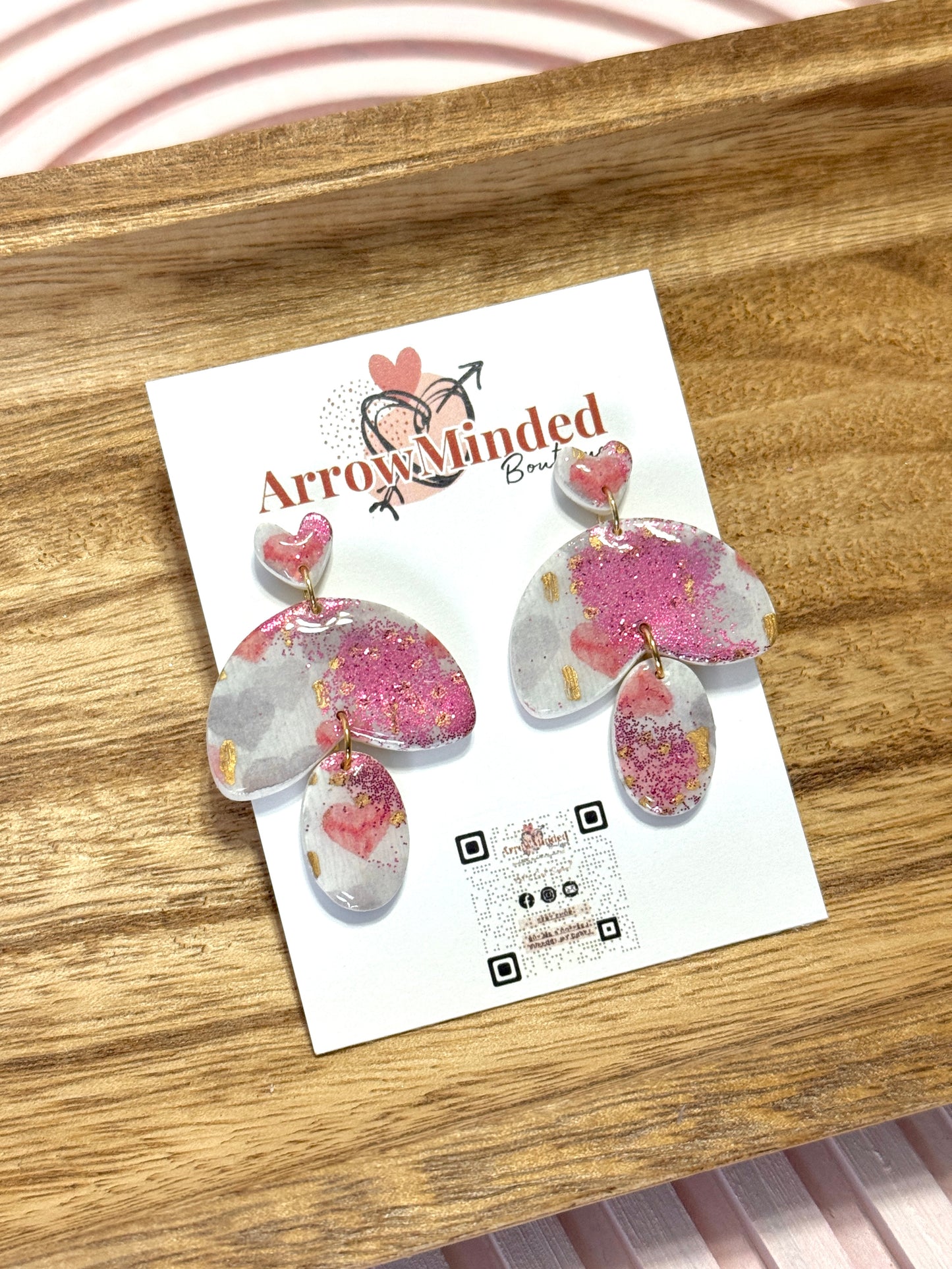 Handmade Romantasy Leaf Drop Dangles