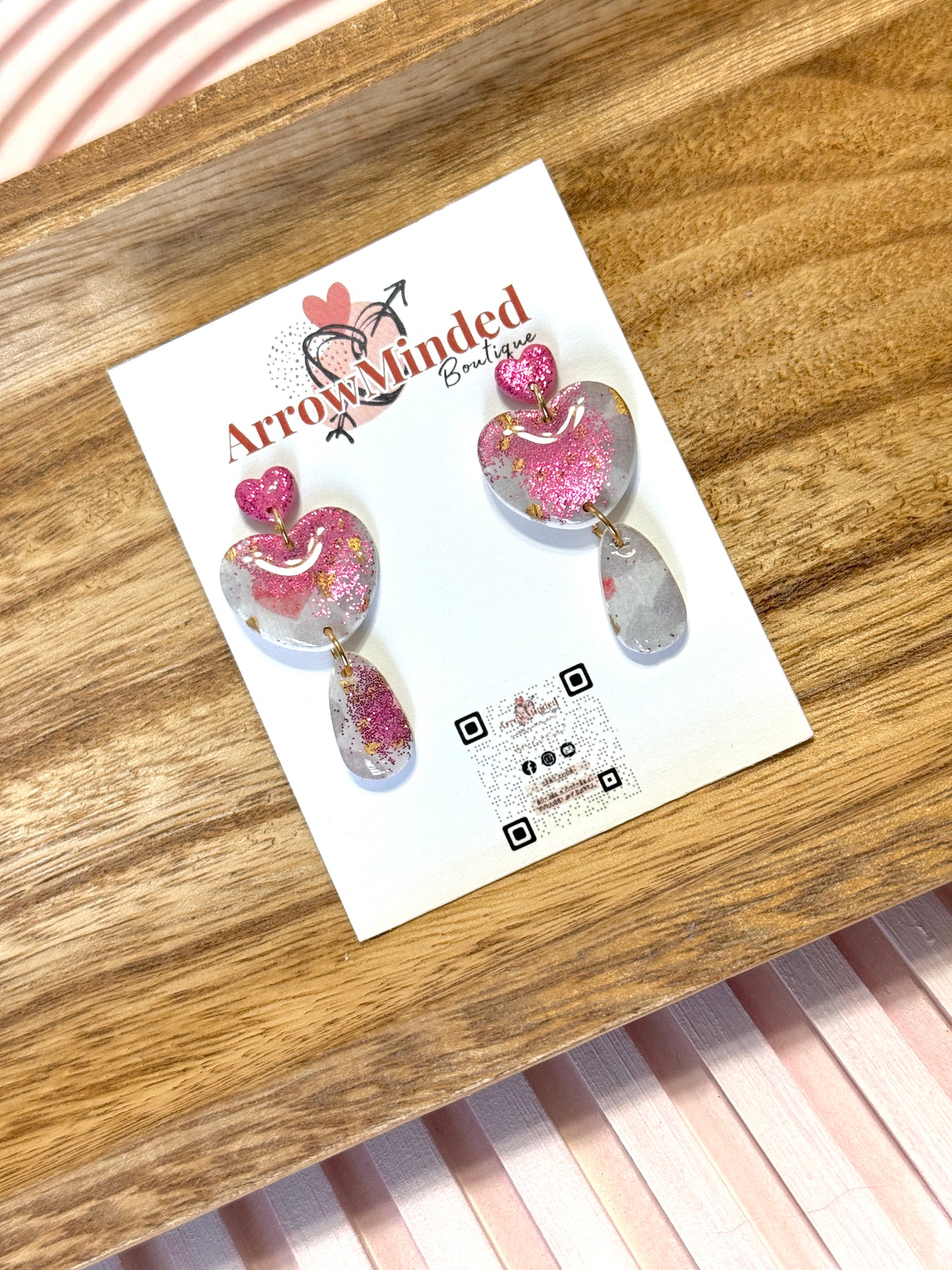 Handmade Romantasy Heart Dangles