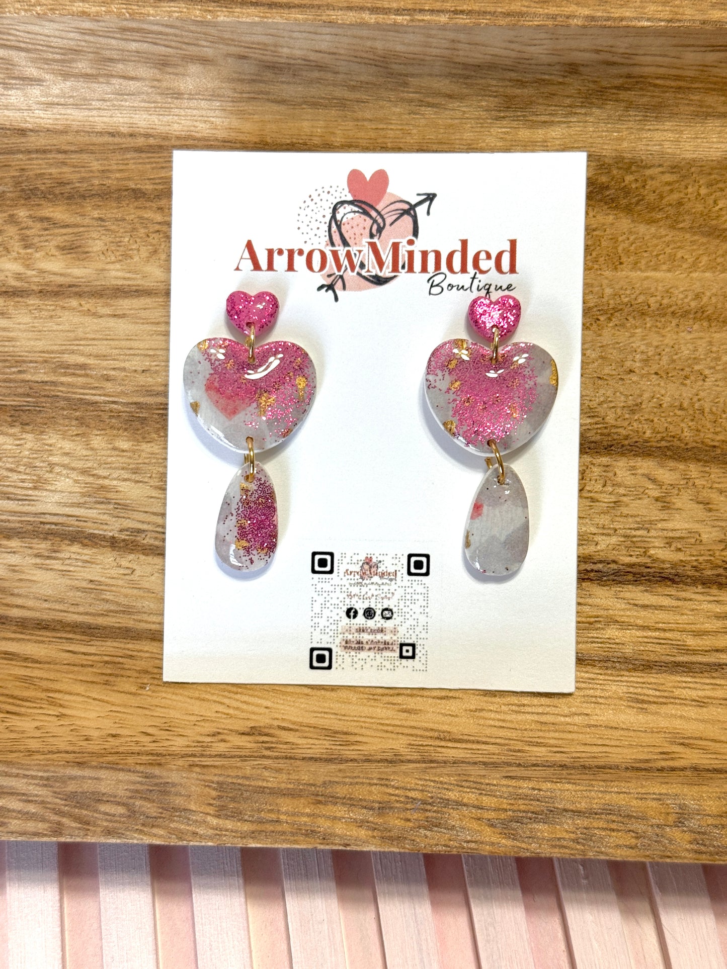 Handmade Romantasy Heart Dangles