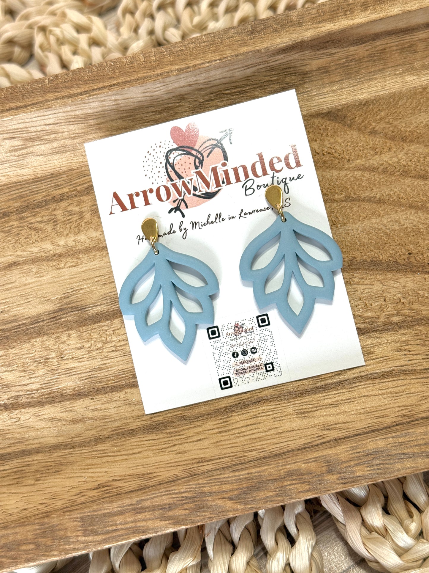 Handmade Clay & Bloom Tulip Earrings