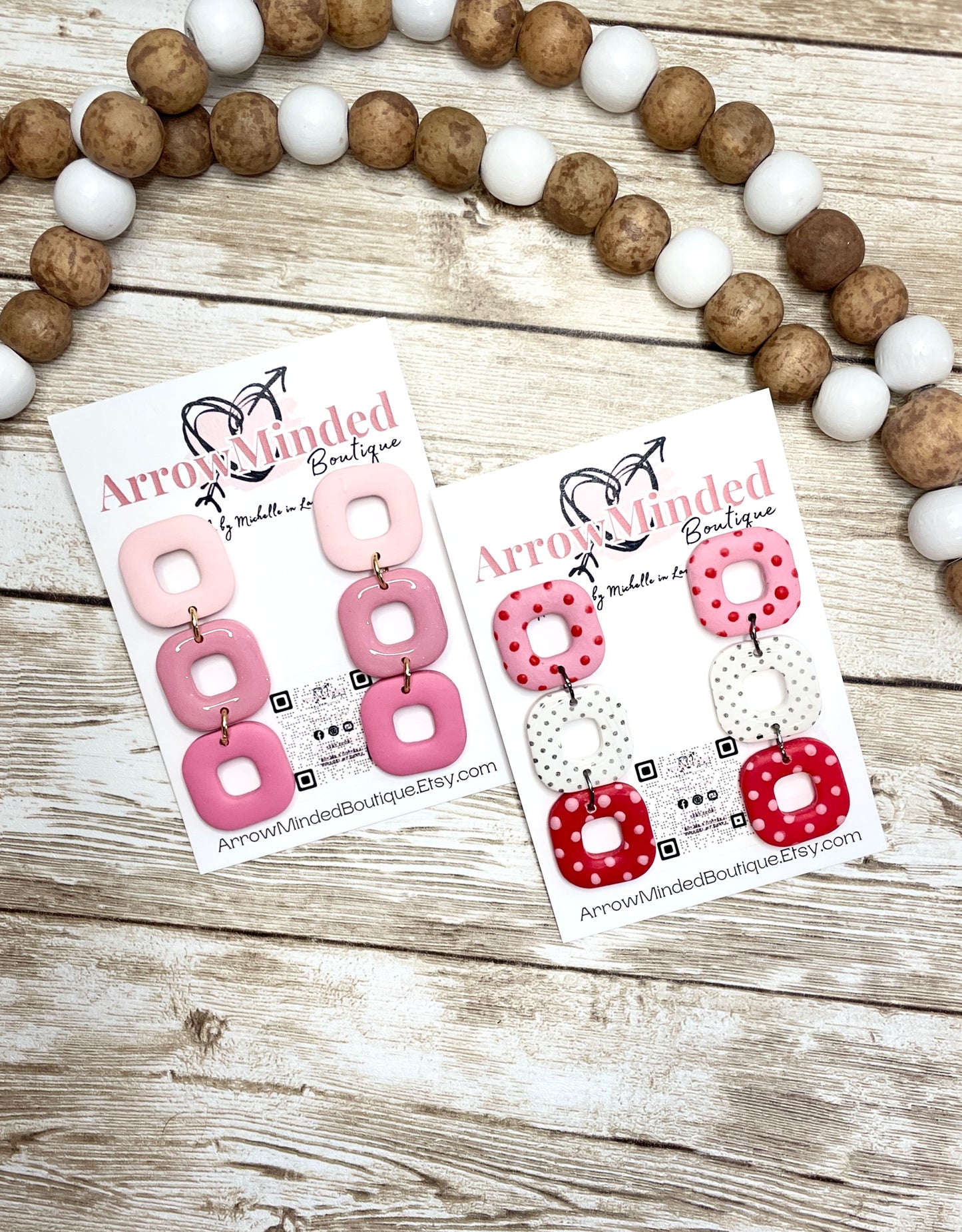 Handmade Rounded Square Dangles