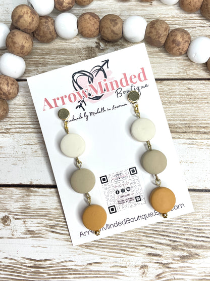 Handmade Pill Drop Dangles, Hypoallergenic Gold Ear Post
