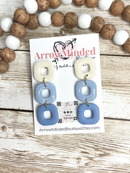 Handmade Rounded Square Dangles