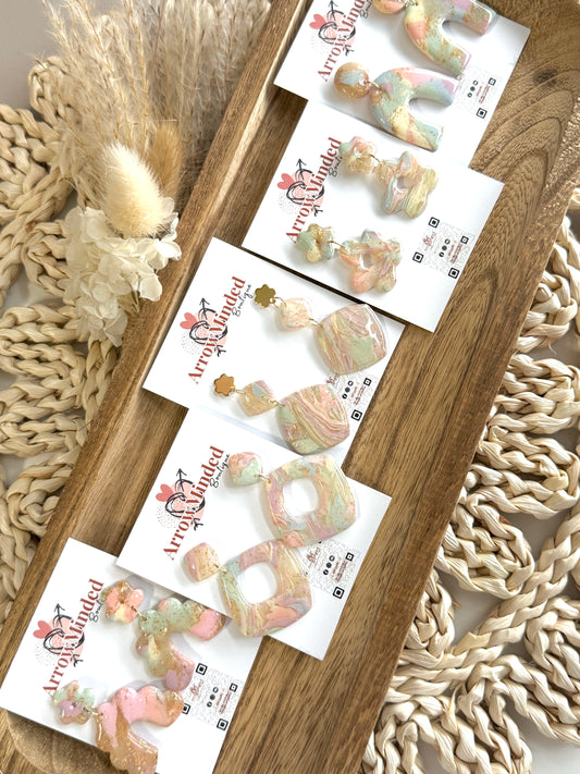 Handmade Pastel Petal's Spring Earrings