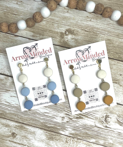 Handmade Pill Drop Dangles, Hypoallergenic Gold Ear Post