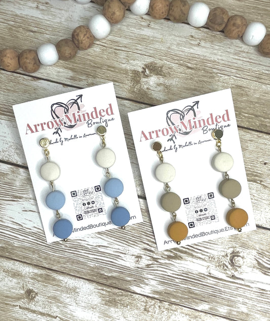 Handmade Pill Drop Dangles, Hypoallergenic Gold Ear Post