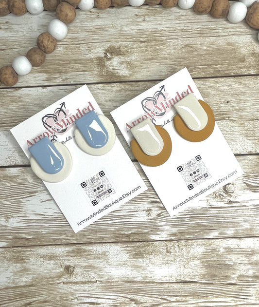 Handmade Casual Rounded Stud Earrings