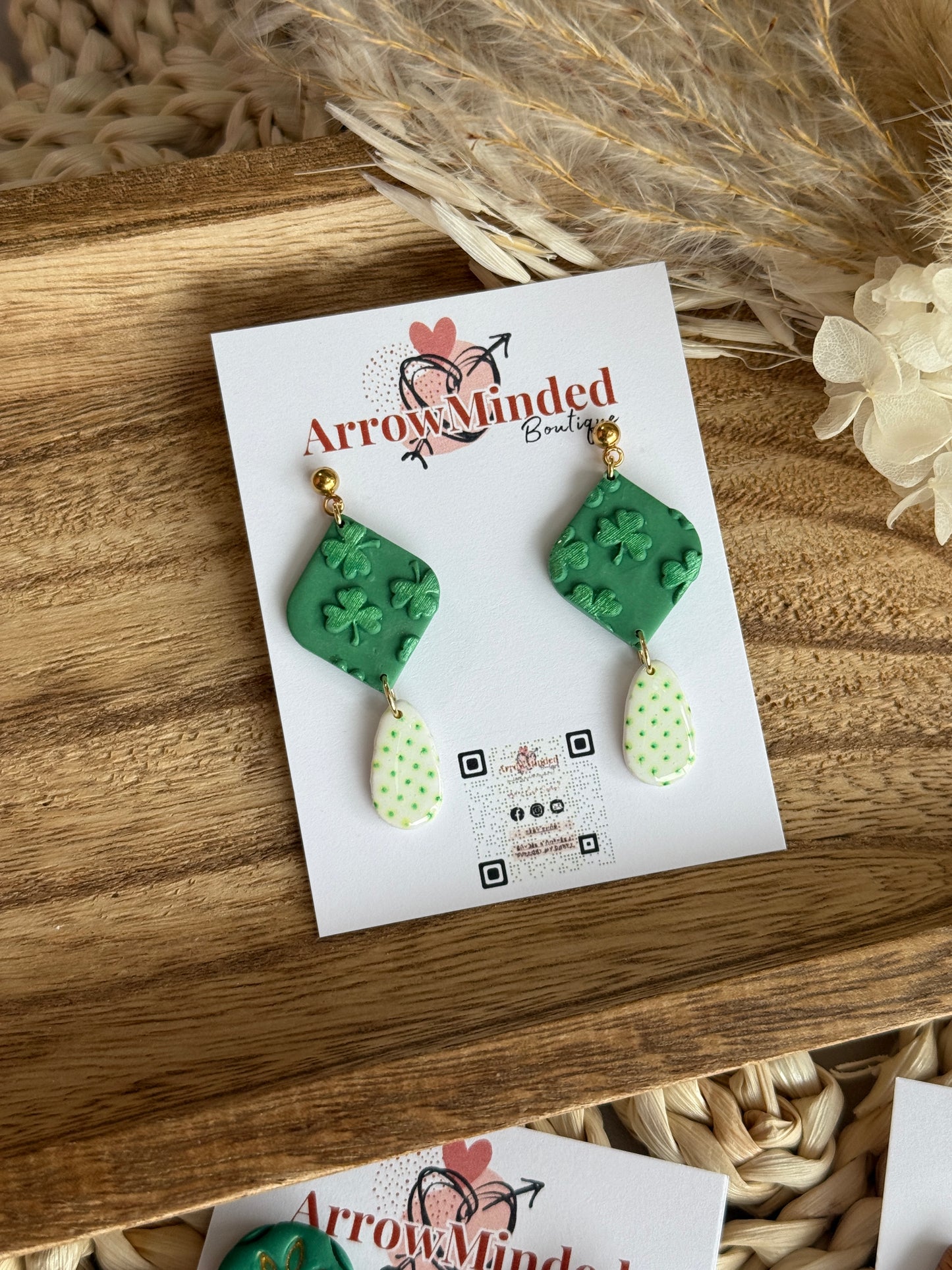 Handmade St. Patrick's Day Inspired Marquis Dangles
