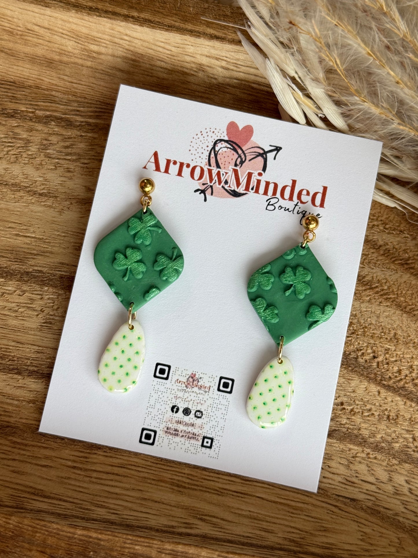 Handmade St. Patrick's Day Inspired Marquis Dangles