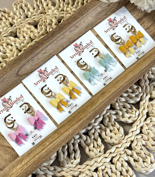 Handmade Spring-Time Bow Earrings