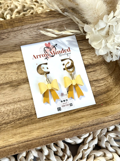 Handmade Spring-Time Bow Earrings