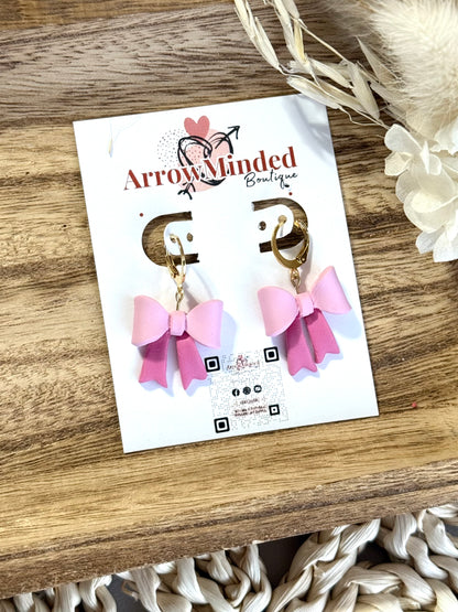 Handmade Spring-Time Bow Earrings