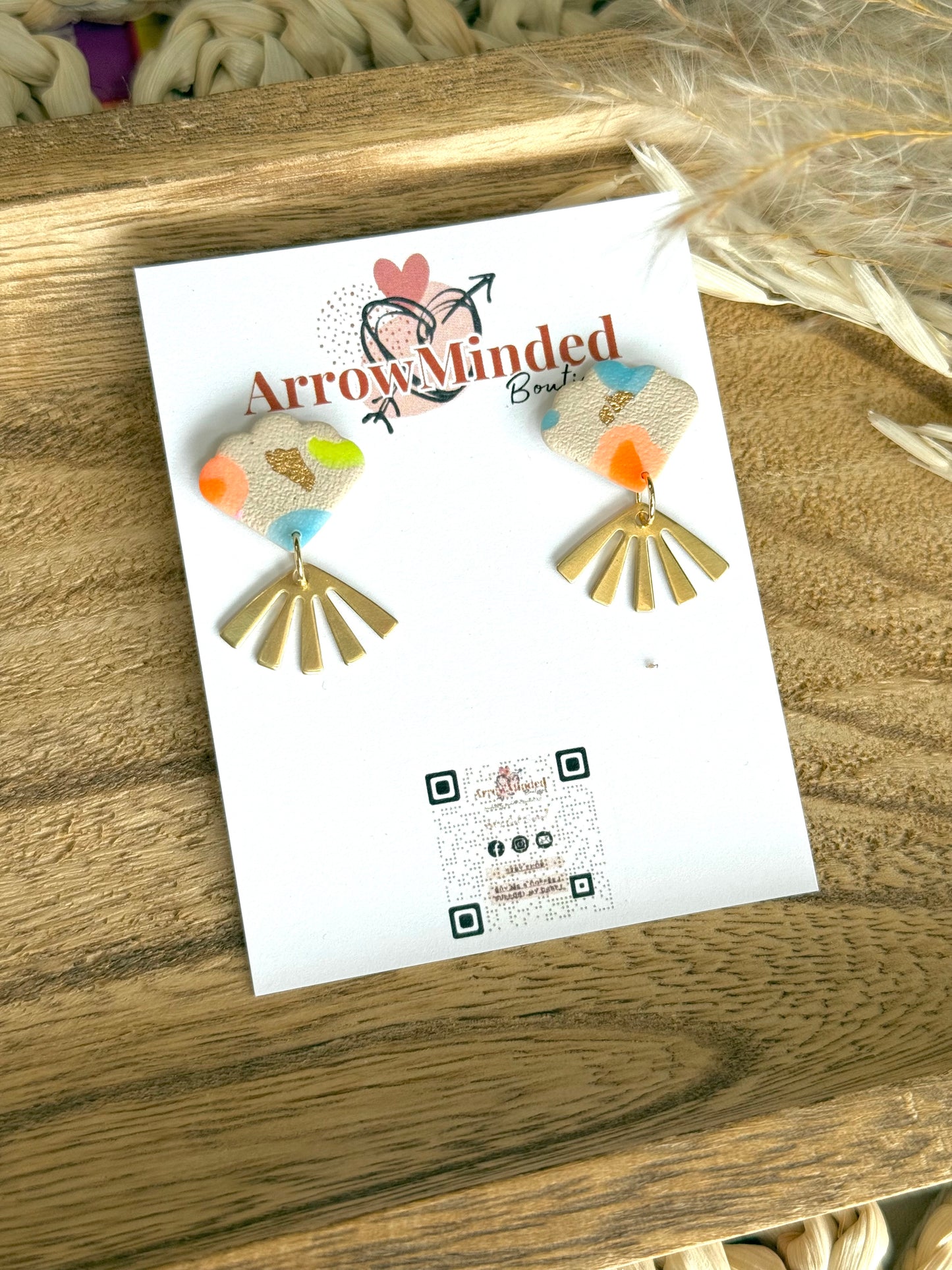 Handmade Neon & Neutral Electric Petal Earrings