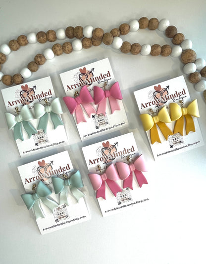 Handmade 3D Spring Bow Earrings