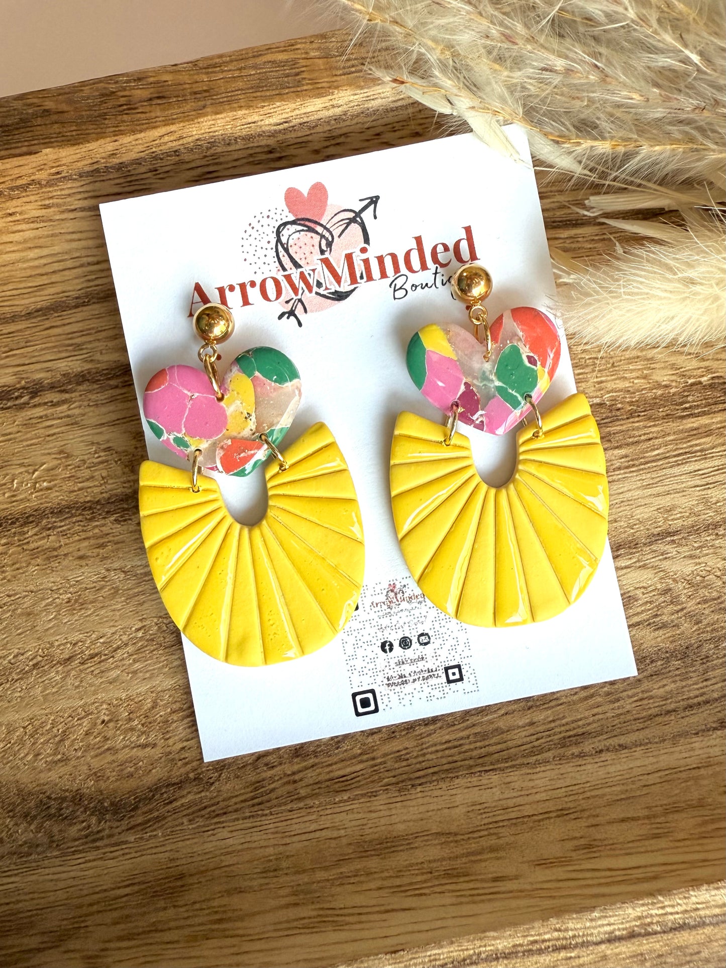 Handmade Boho Bold Lustrous Love Earrings