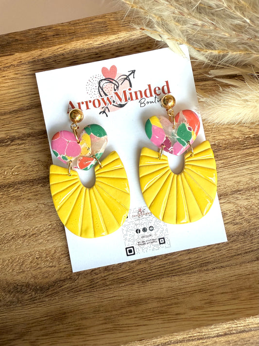 Handmade Boho Bold Lustrous Love Earrings