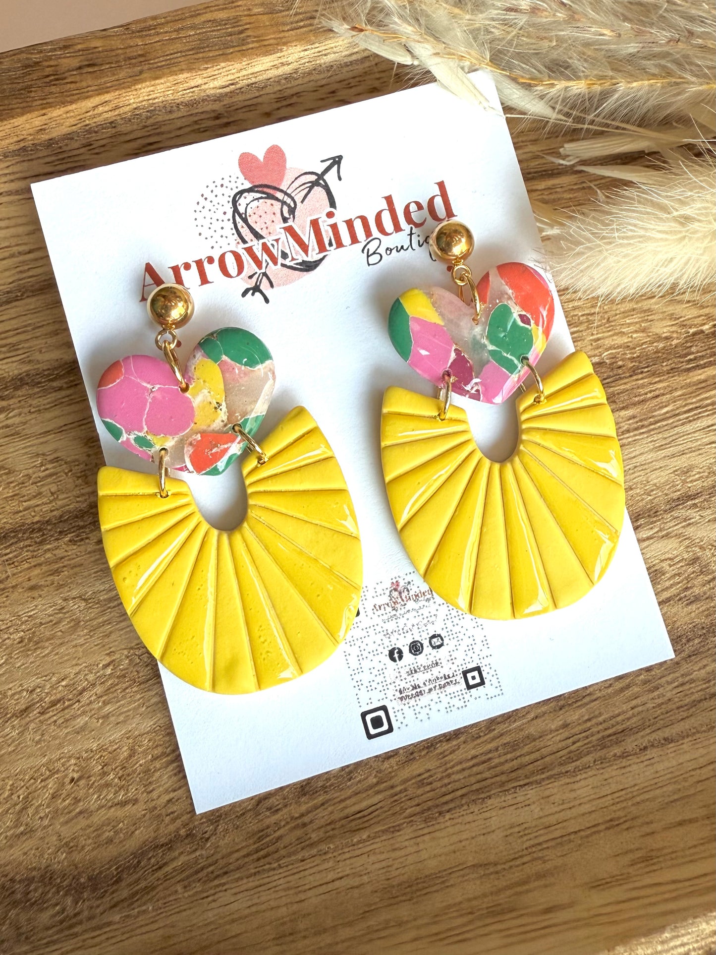 Handmade Boho Bold Lustrous Love Earrings