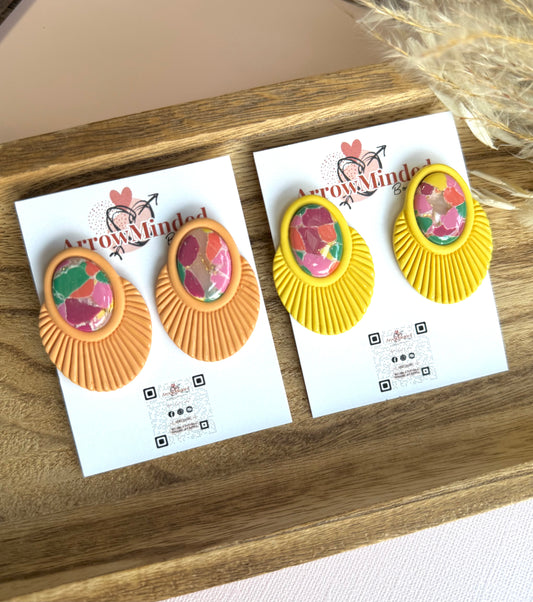 Handmade Boho Bold, Boho Rays Earrings