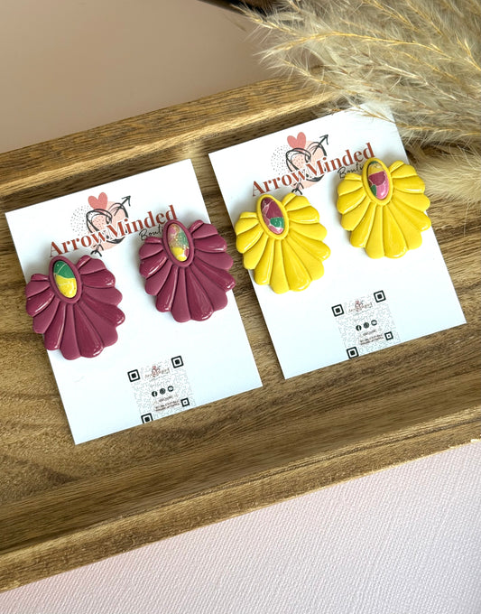 Handmade Boho Bold, Wild Bloom Earrings