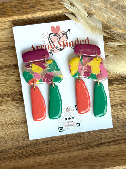 Handmade Boho Bold, Wanderlust Dangles