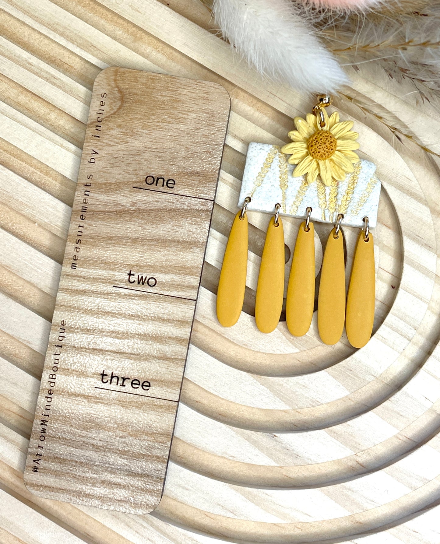 Handmade Kansas Sunflower Earrings