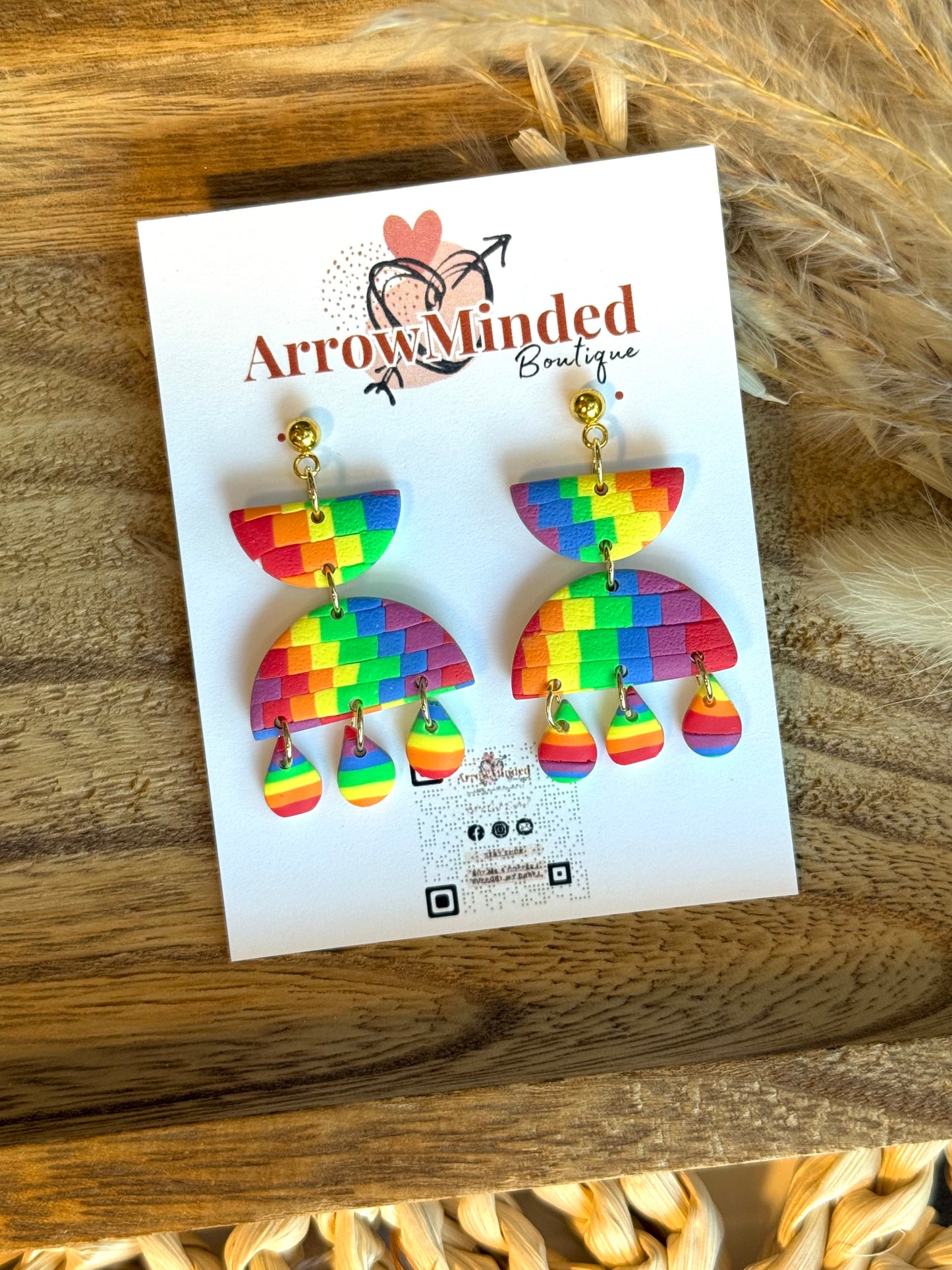 Handmade Slice of Pride Earrings