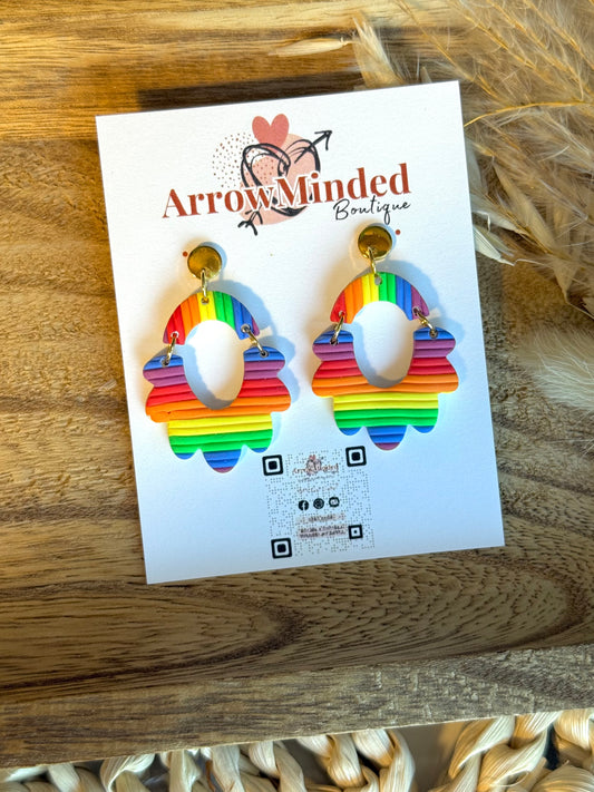Handmade Love Drop Arch Earrings