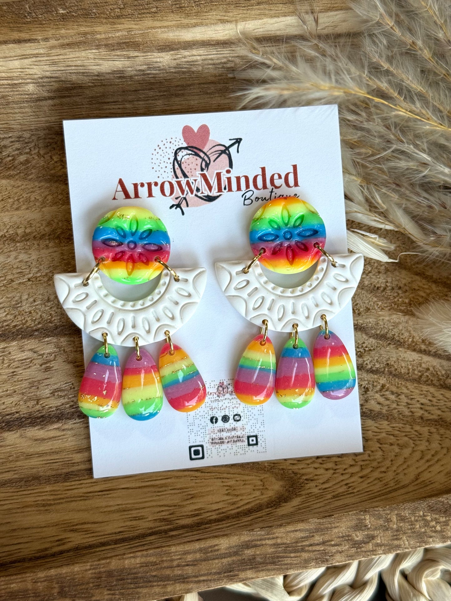 Handmade Boho & Pride Dangle Earrings