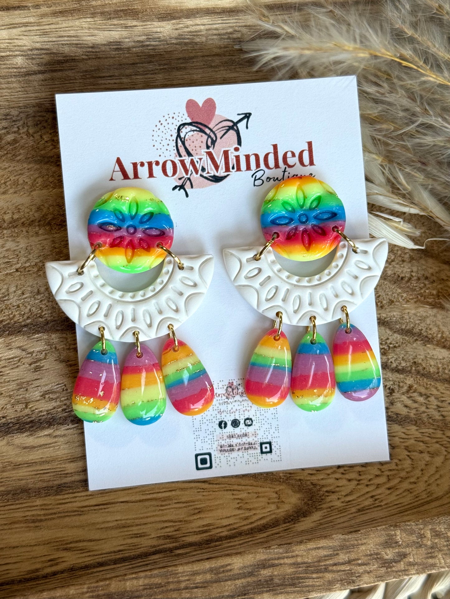 Handmade Boho & Pride Dangle Earrings