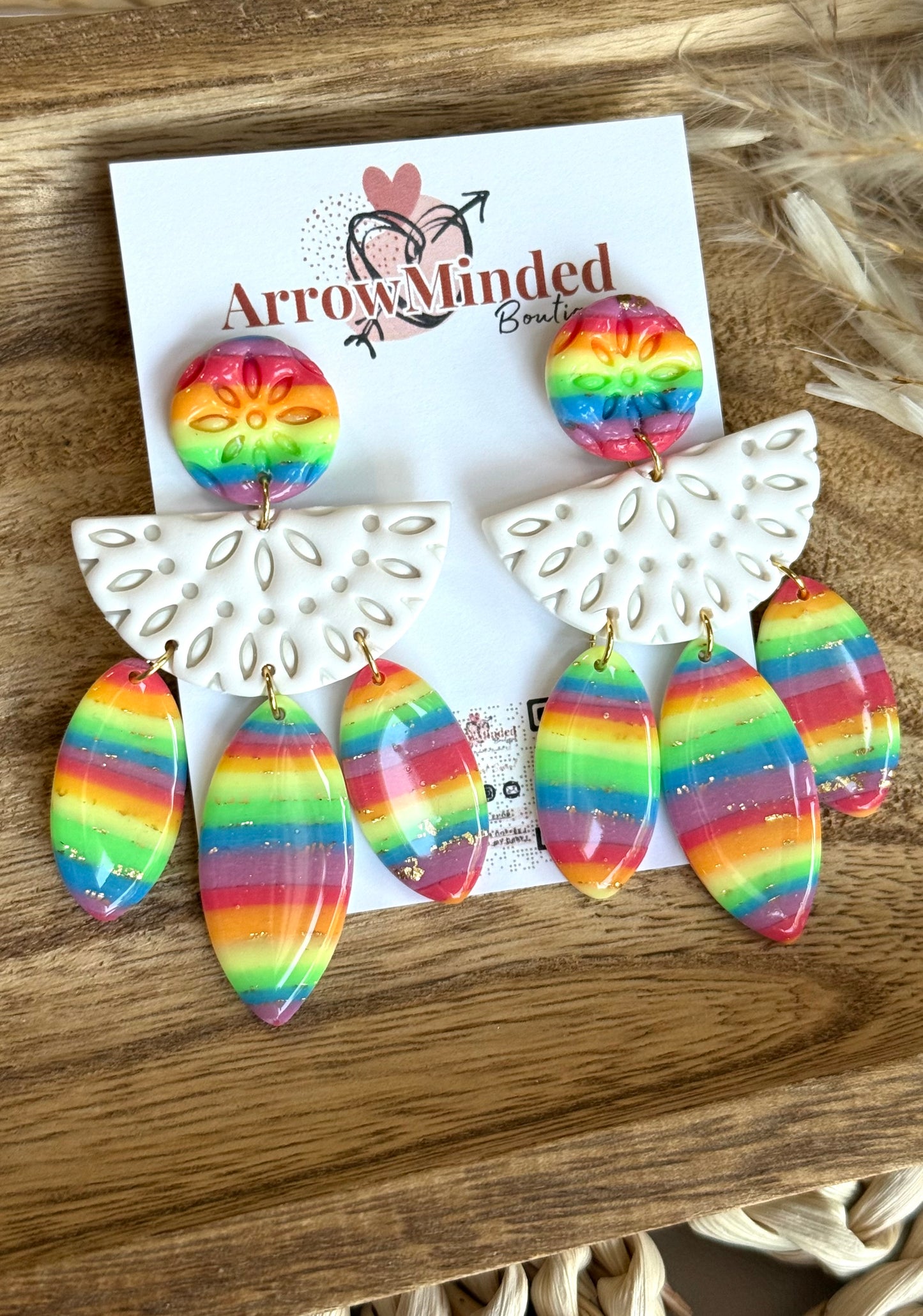 Handmade Boho & Bold Pride Dangle Earrings