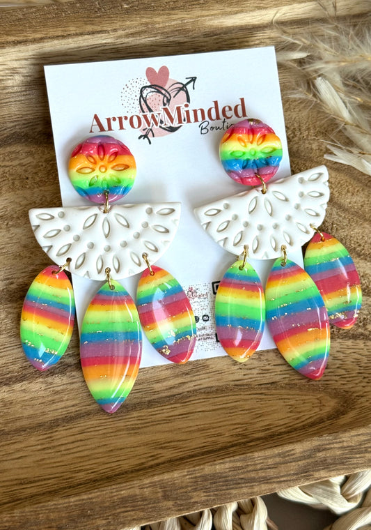 Handmade Boho & Bold Pride Dangle Earrings