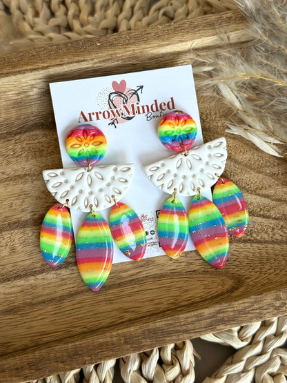 Handmade Boho & Bold Pride Dangle Earrings