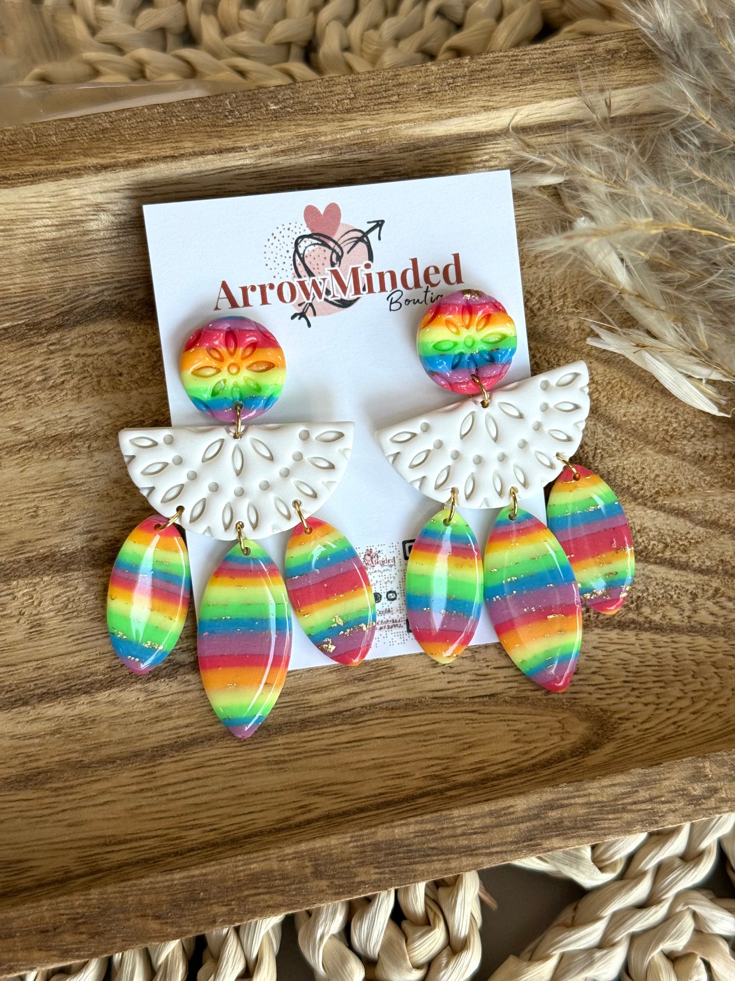 Handmade Boho & Bold Pride Dangle Earrings