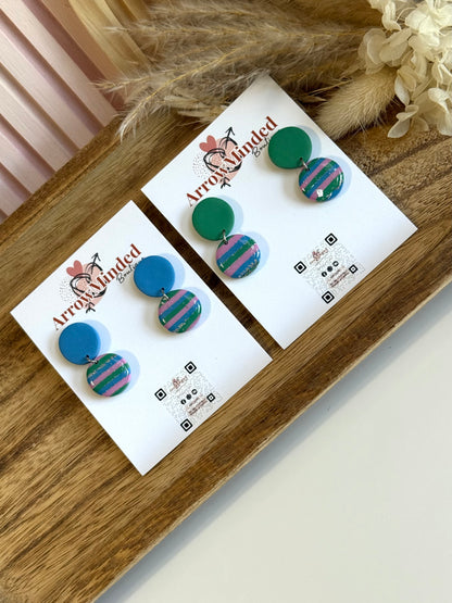 Handmade Silver Meadows Circle Drop Earrings