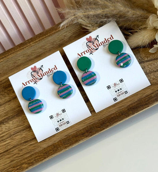 Handmade Silver Meadows Circle Drop Earrings